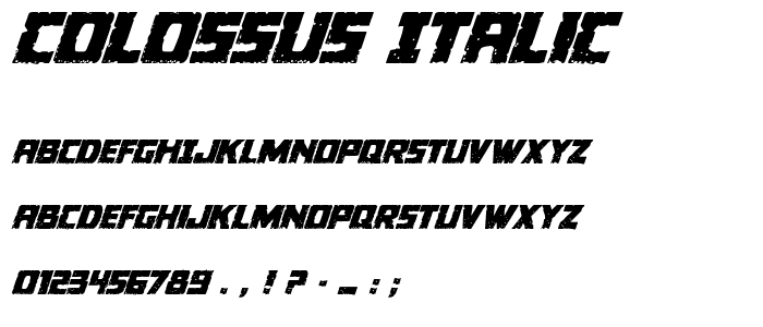 Colossus Italic font